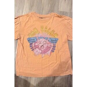 Van Halen Peach Distressed Graphic T-Shirt XS